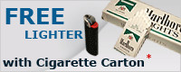 Free Lighter with Cigarette Pack